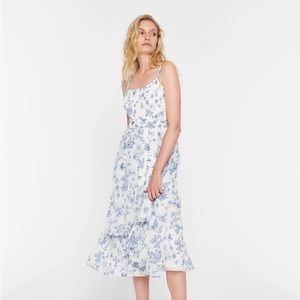 Club Monaco Printed Double Tiered Pleated Dress Size 8 (ONLY WORN ONCE BRAND NEW